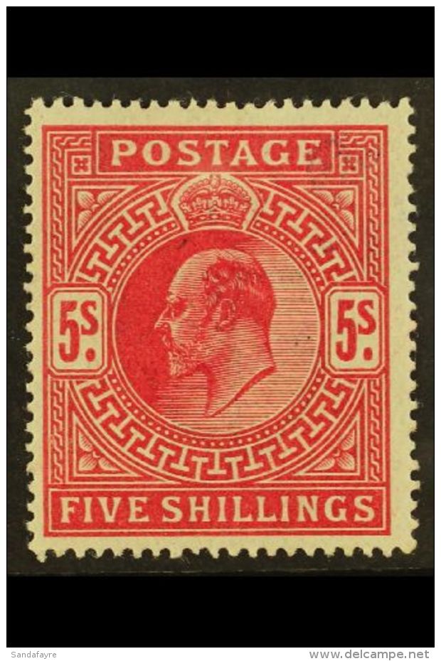 1912 5s Carmine Somerset House, SG 318, Very Fine Mint. For More Images, Please Visit... - Zonder Classificatie