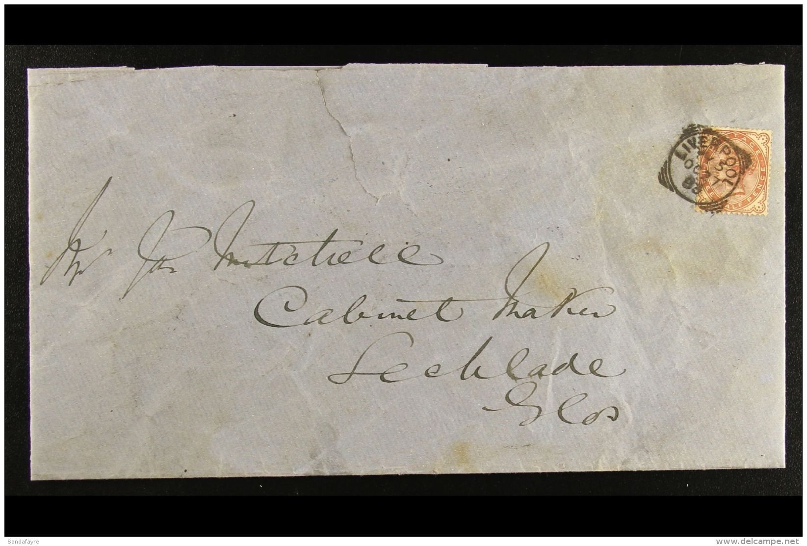 1883 (27 OCT) COVER TO LECHLADE Bearing 1880-81 1&frac12;d  Venetian Red, SG 166, Tied By Liverpool Squared... - Andere & Zonder Classificatie