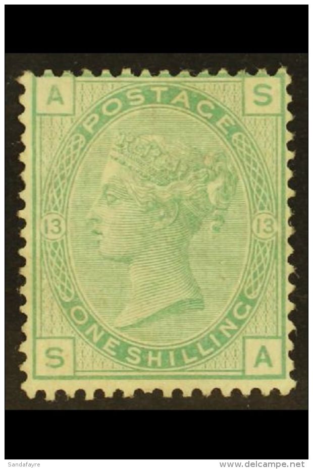 1873-80 1s Green, SG 150, Plate 13, Fine Mint. For More Images, Please Visit... - Andere & Zonder Classificatie