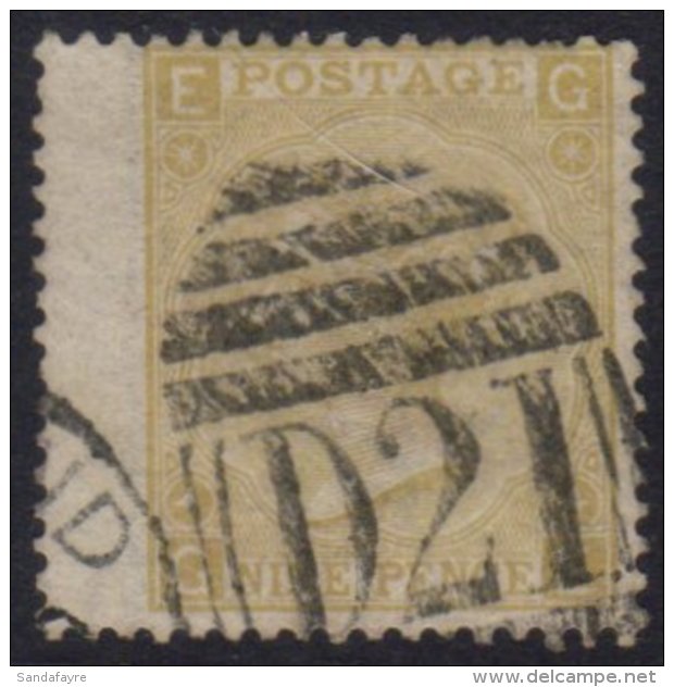 1867-80 9d Pale Straw, Wmk Spray, SG 111, A Fine Used Wing Margin Example With Neat "D21" Duplex Cancel. For More... - Andere & Zonder Classificatie