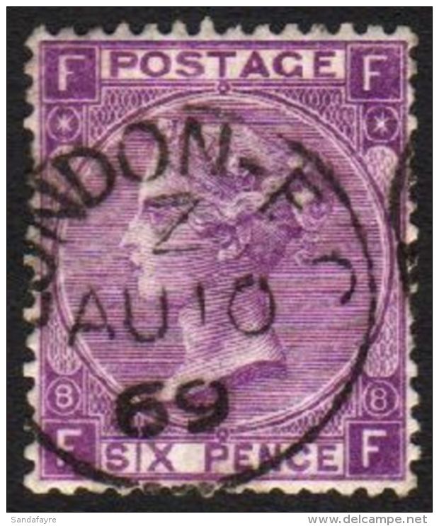 1867-80 6d Mauve (without Hyphen) Plate 8, SG 109, Very Fine Used With Dated Cds Cancel. For More Images, Please... - Andere & Zonder Classificatie