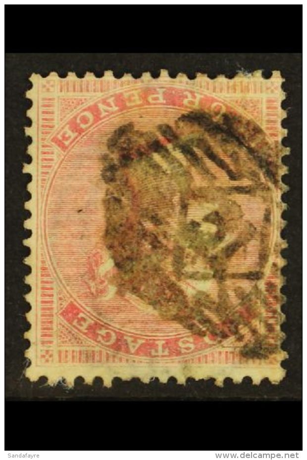 1855-7 4d Pale Carmine, Wmk Medium Garter INVERTED SG 64Wi, Good Used, Cat.&pound;1200. For More Images, Please... - Andere & Zonder Classificatie