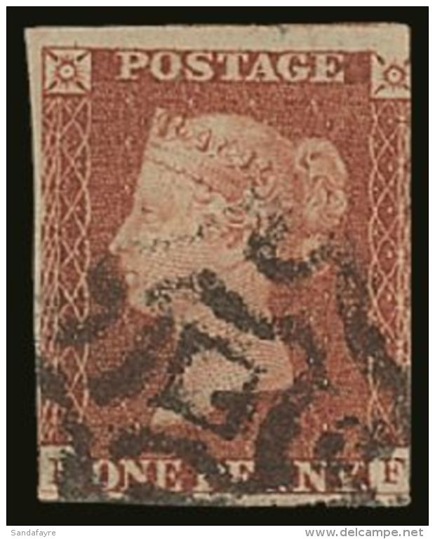 1841 1d Red-brown Used With 3 Margins &amp; Very Fine Distinctive NORWICH Maltese Cross Cancel, SG Spec B1 (1)ts.... - Other & Unclassified