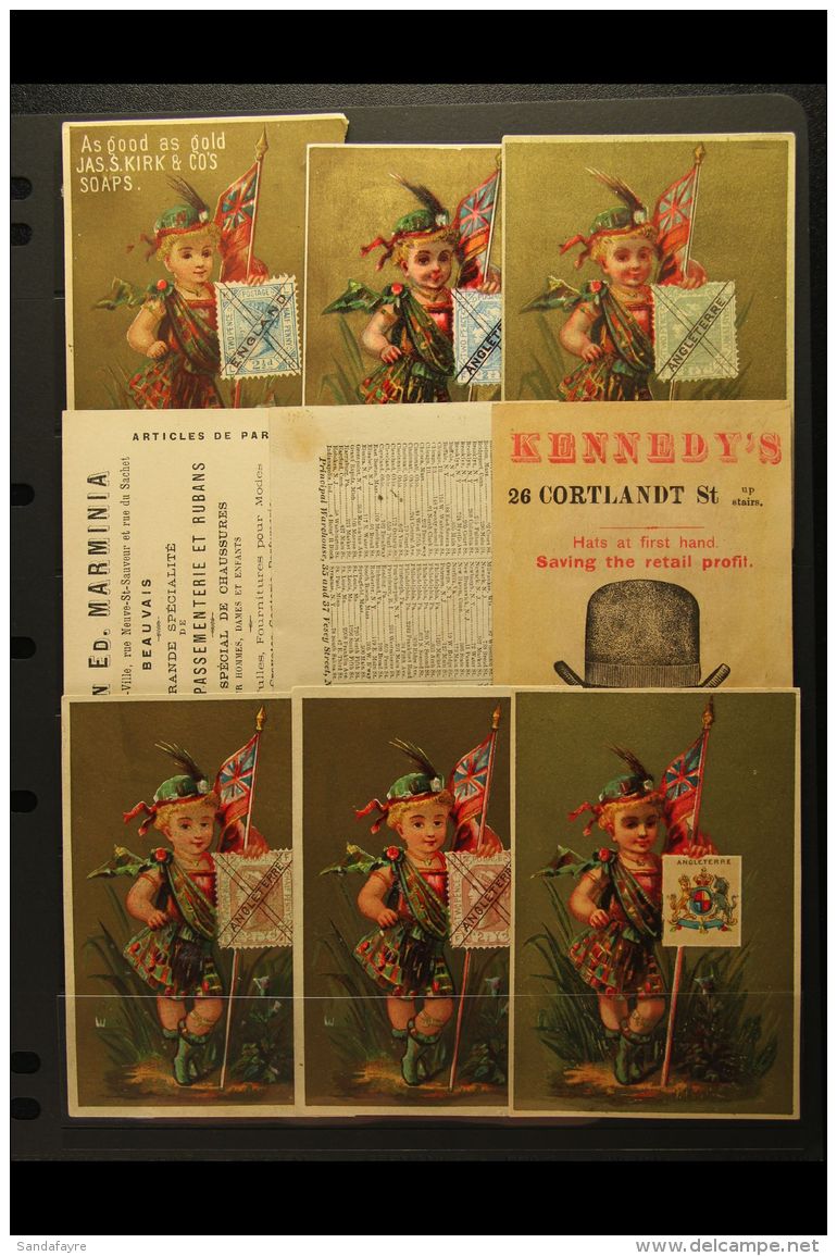 ADVERTISING CARDS A Scarce &amp; Attractive Group Of Colourful Cards, 3 Different Types, Each Produced Around 1908... - Altri & Non Classificati