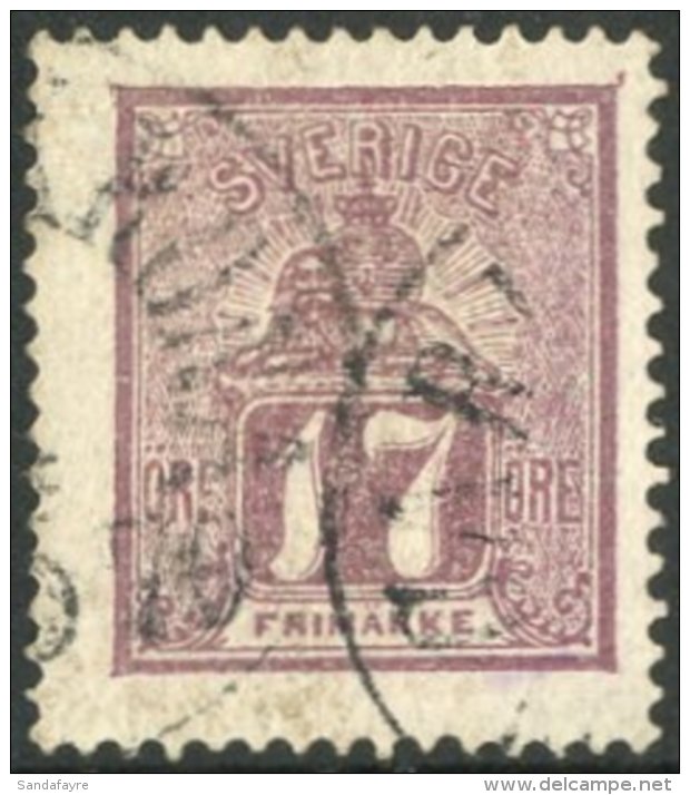 1862 17ore Purple, SG 13 (Fac 15), Superb Used With Bright Colour. Signed. For More Images, Please Visit... - Andere & Zonder Classificatie