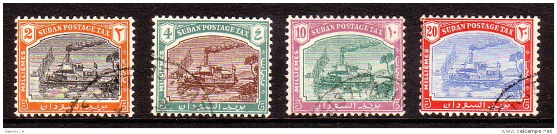 POSTAGE DUES 1948 Complete Set, SG D12/15, Very Fine Cds Used, Fresh Colours! (4 Stamps) For More Images, Please... - Sudan (...-1951)