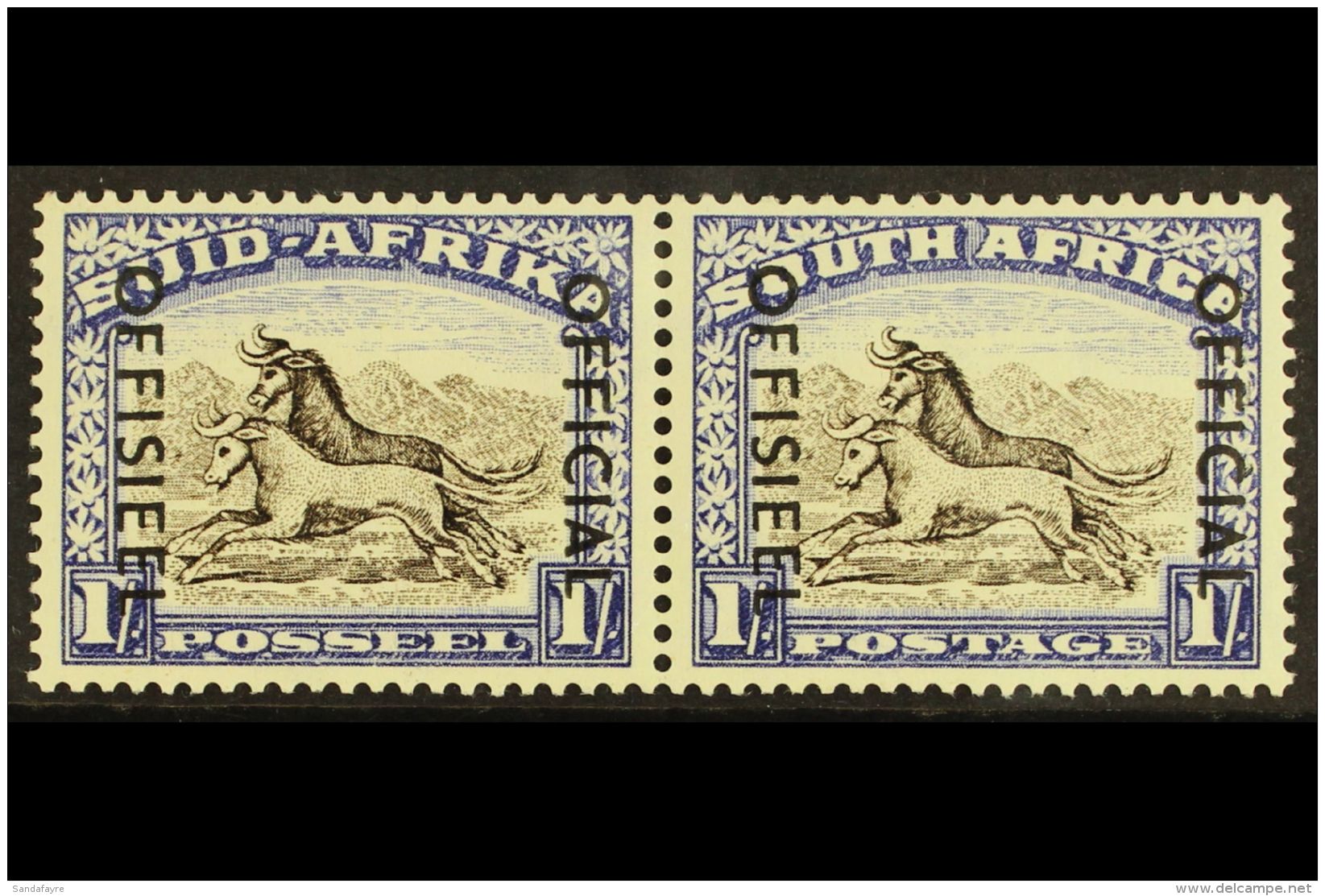 OFFICIAL 1950-4 1s Blackish Brown &amp; Ultramarine, SG O47a, Very Fine Mint. For More Images, Please Visit... - Zonder Classificatie