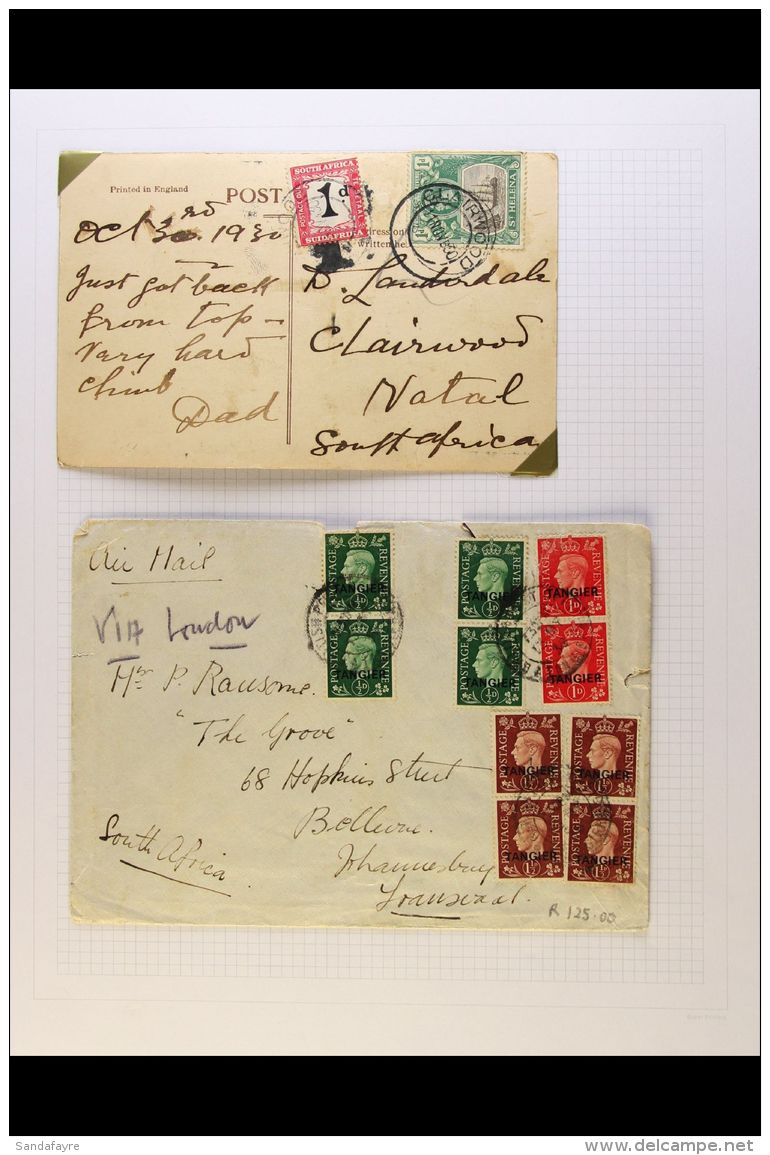 INCOMING MAIL 1900's To 1960's Collection Of Covers And Cards Coming Into South Africa. Can See GB, USA (1930's... - Zonder Classificatie