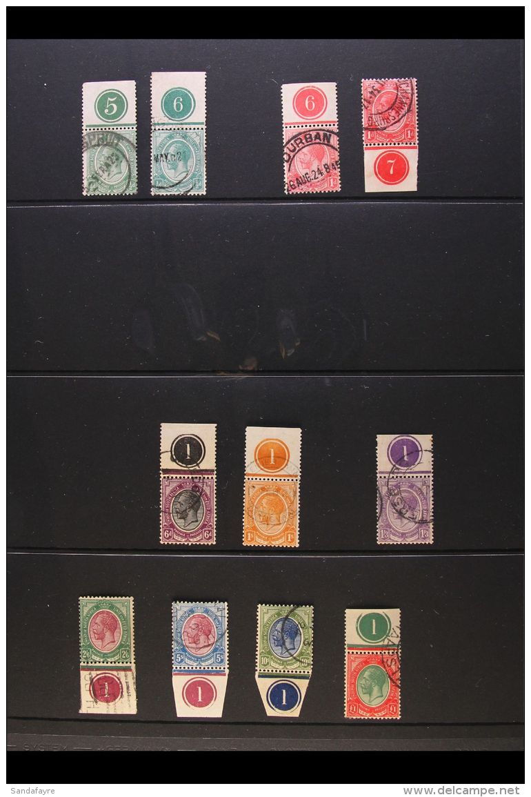 1913-24 KING'S HEADS CONTROLS USED COLLECTION - &frac12;d To &pound;1 Values Complete, With &frac12;d All Plates... - Unclassified