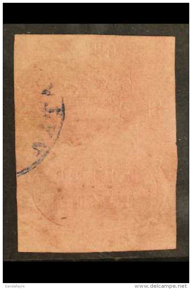 NATAL 1857 3d Rose Embossed, SG 4, A Large Stamp Showing Complete Design, With Blue Cancel. Usual Paper Thickness... - Zonder Classificatie