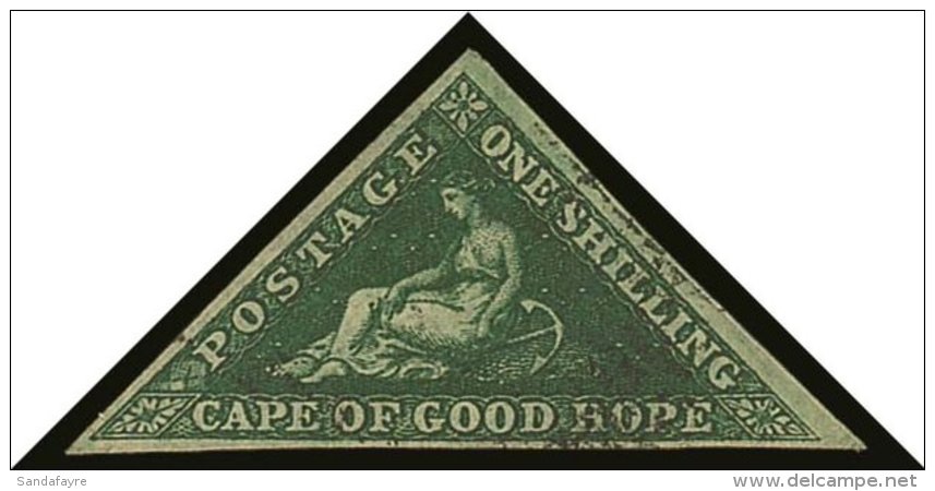 COGH 1855-63 1s Deep Dark Green Triangular, SG 8b, Very Fine Used With 3 Good To Large Margins, Lovely Fresh... - Zonder Classificatie