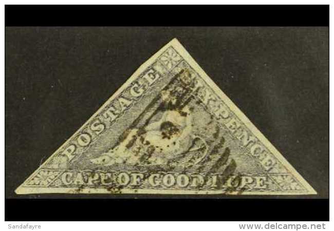 CAPE OF GOOD HOPE 1855-63 6d Slate-lilac/blued Paper, SG 7c, Fine Used With 3 Margins And Lovely Original Colour.... - Sin Clasificación