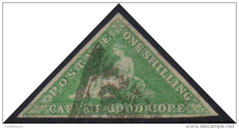 CAPE OF GOOD HOPE 1863-64 1s Bright Emerald-green, SG 21, Used With Margins And Small Part Triangular Pmk. Lovely... - Unclassified