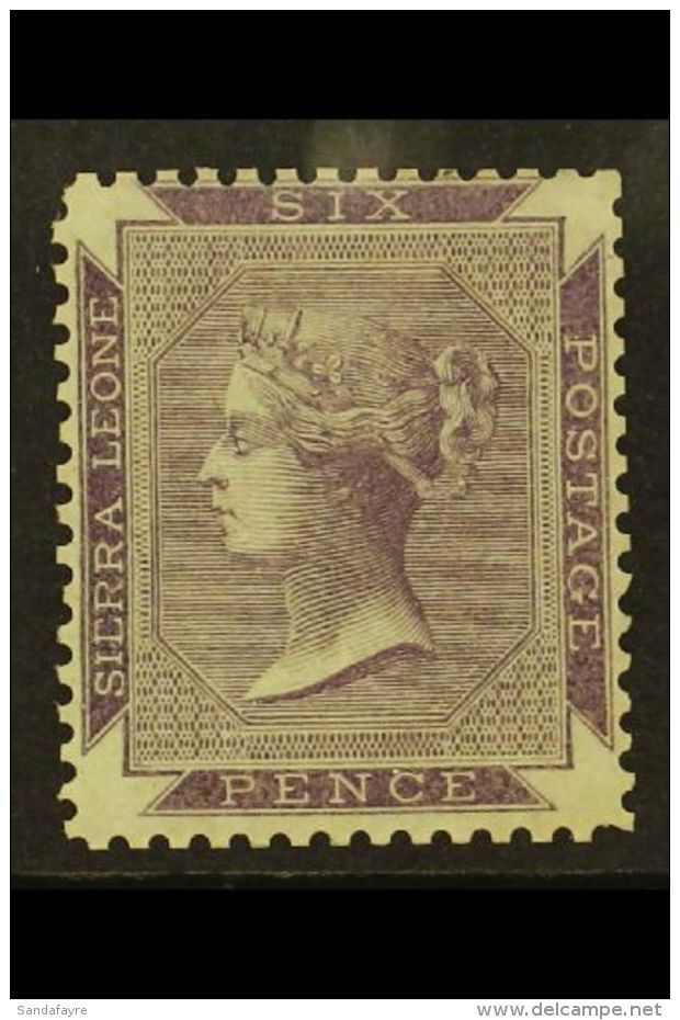 1859 6d Dull Purple, No Watermark, SG 1, Superb Unused No Gum Example. Lovely. For More Images, Please Visit... - Sierra Leone (...-1960)