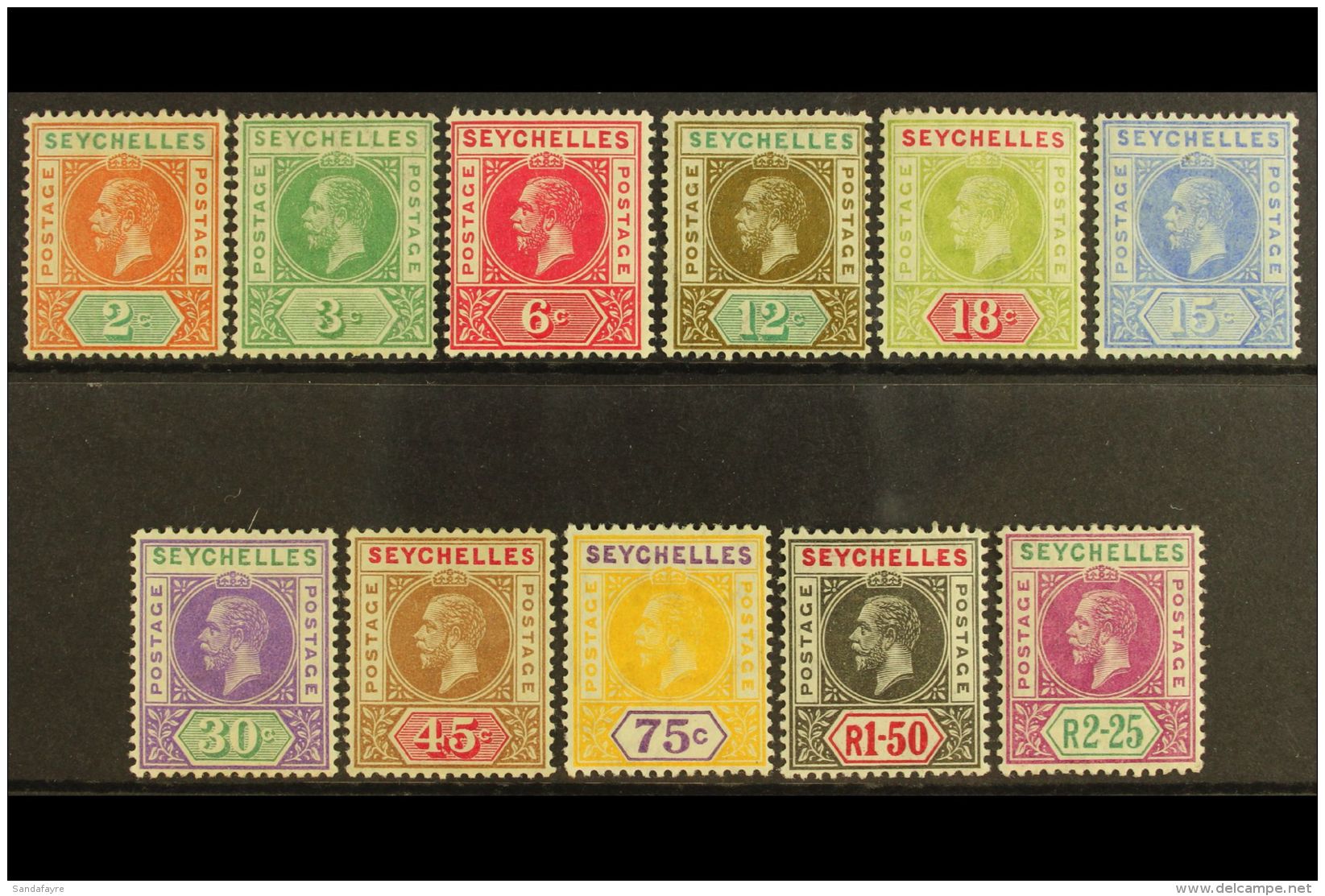 1912-21 Complete Definitive Set, SG 71/81, Fine Mint. (11 Stamps) For More Images, Please Visit... - Seychellen (...-1976)