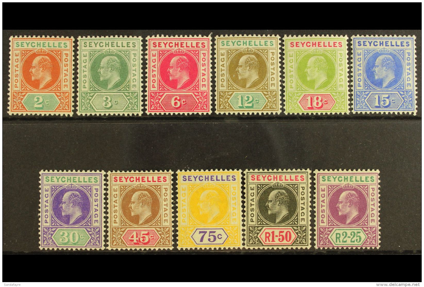 1906 Complete Definitive Set, SG 60/70, Fine Mint. (11 Stamps) For More Images, Please Visit... - Seychellen (...-1976)