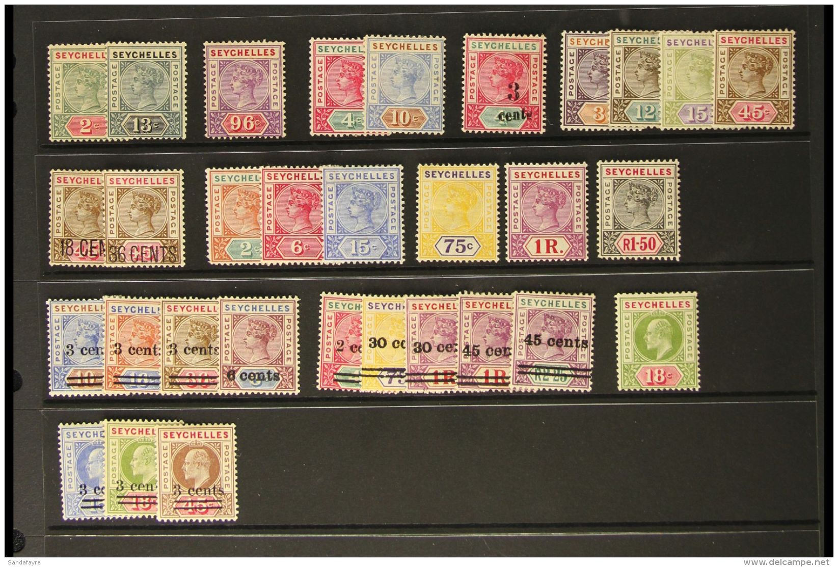 1890-1903 LOVELY MINT COLLECTION Incl. 1890-92 Die I 96c, 1893 New Values Set, 1896 Surcharges On 45c Pair,... - Seychellen (...-1976)