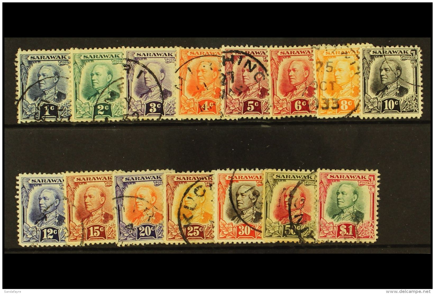 1932 Brooke Set, SG 91/105, Cds Used. (15) For More Images, Please Visit... - Sarawak (...-1963)