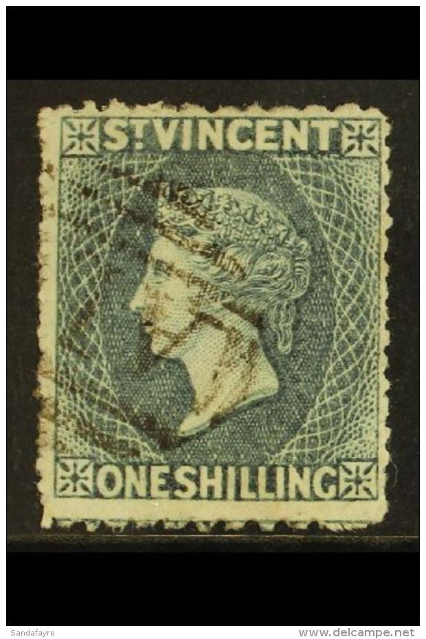 1862 1s Slate Grey, Perf 11 To 12&frac12; X 14 To 16, SG 11, Very Fine Used With Bright Colour. For More Images,... - St.Vincent (...-1979)