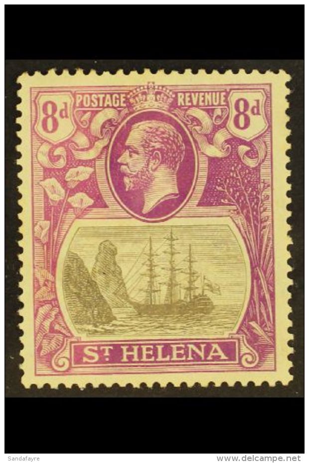 1922-37 8d Grey &amp; Bright Violet "Torn Flag" Variety, SG 105b, Fine Mint For More Images, Please Visit... - Sint-Helena