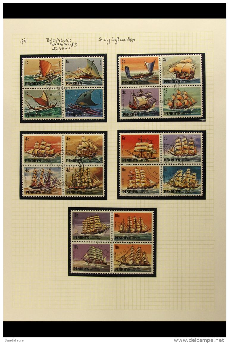 1981 &amp; 1984 Sailing Craft &amp; Ships Both Complete Sets, SG 166/208 &amp; 337/55, Very Fine Cds Used, As... - Penrhyn