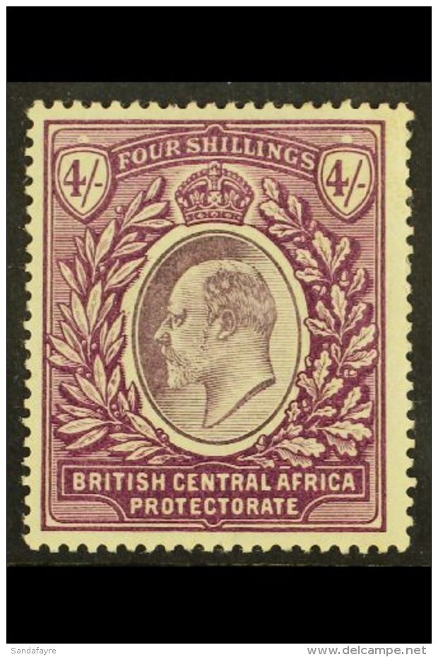 1903-04 4s Dull &amp; Bright Purple, Wmk Crown CC, SG 64,very Fine Mint. For More Images, Please Visit... - Nyasaland (1907-1953)