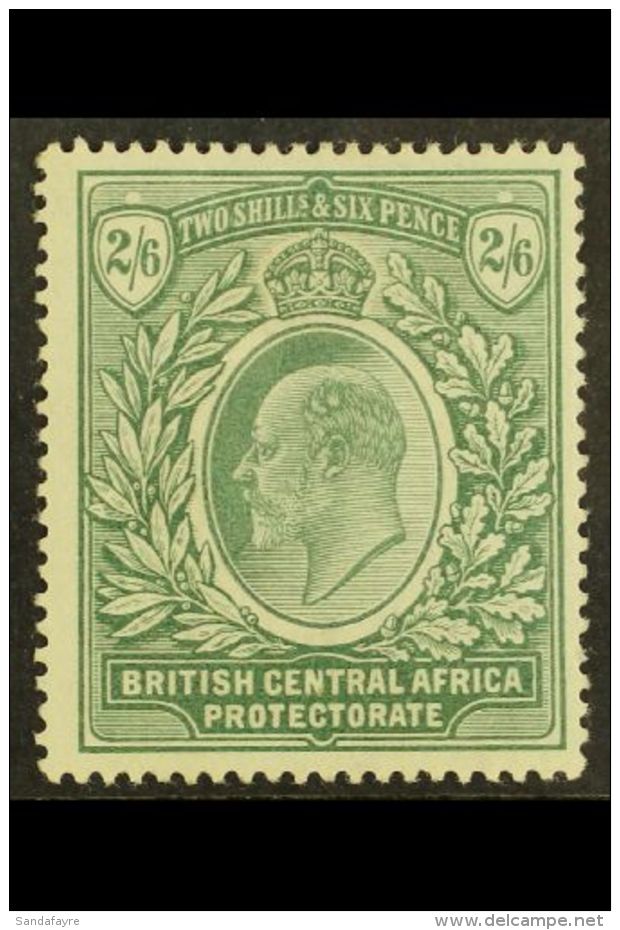 1903-04 2s6d Grey-green &amp; Green, Wmk Crown CC, SG 63, Fine Mint. For More Images, Please Visit... - Nyasaland (1907-1953)