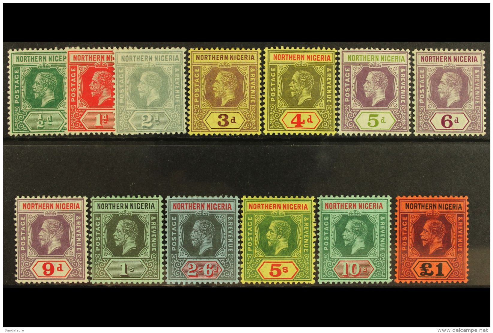 1912 Complete Definitive Set, SG 40/52, Fine Mint. (13 Stamps) For More Images, Please Visit... - Nigeria (...-1960)