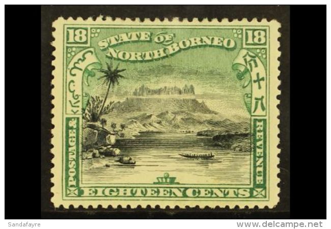 1897 18c Black And Green, Corrected Inscription, SG 110b, Fine Mint. For More Images, Please Visit... - Noord Borneo (...-1963)