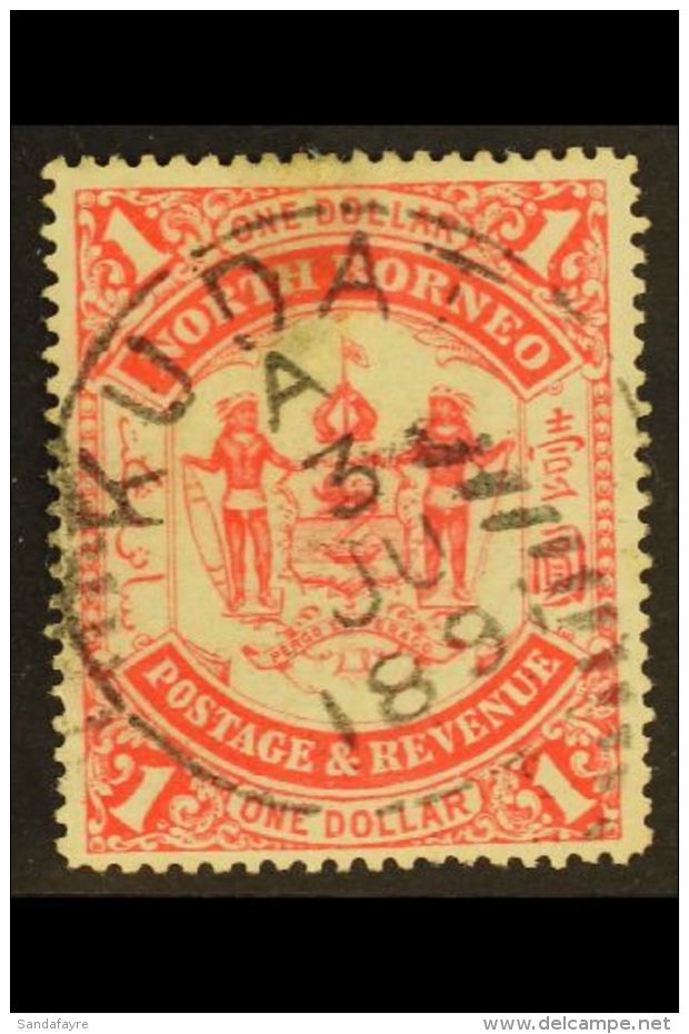 1883 $1 Scarlet, SG 5, Neat Kudat Cds. For More Images, Please Visit... - Noord Borneo (...-1963)