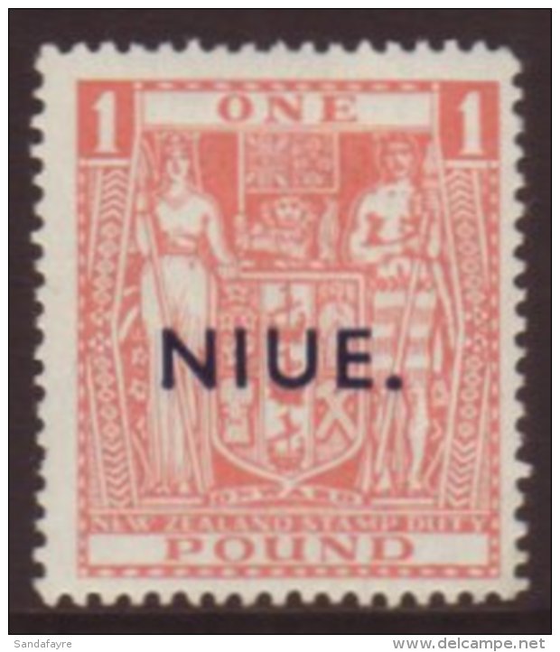 1944 &pound;1 Pink Arms, Multi Watermark SG 86, Fine Never Hinged Mint.  For More Images, Please Visit... - Niue
