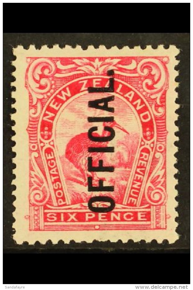 OFFICIALS 1906 6d Pink, Perf 14x15, SG O72, Very Fine And Fresh Mint. Scarce Stamp. For More Images, Please Visit... - Andere & Zonder Classificatie