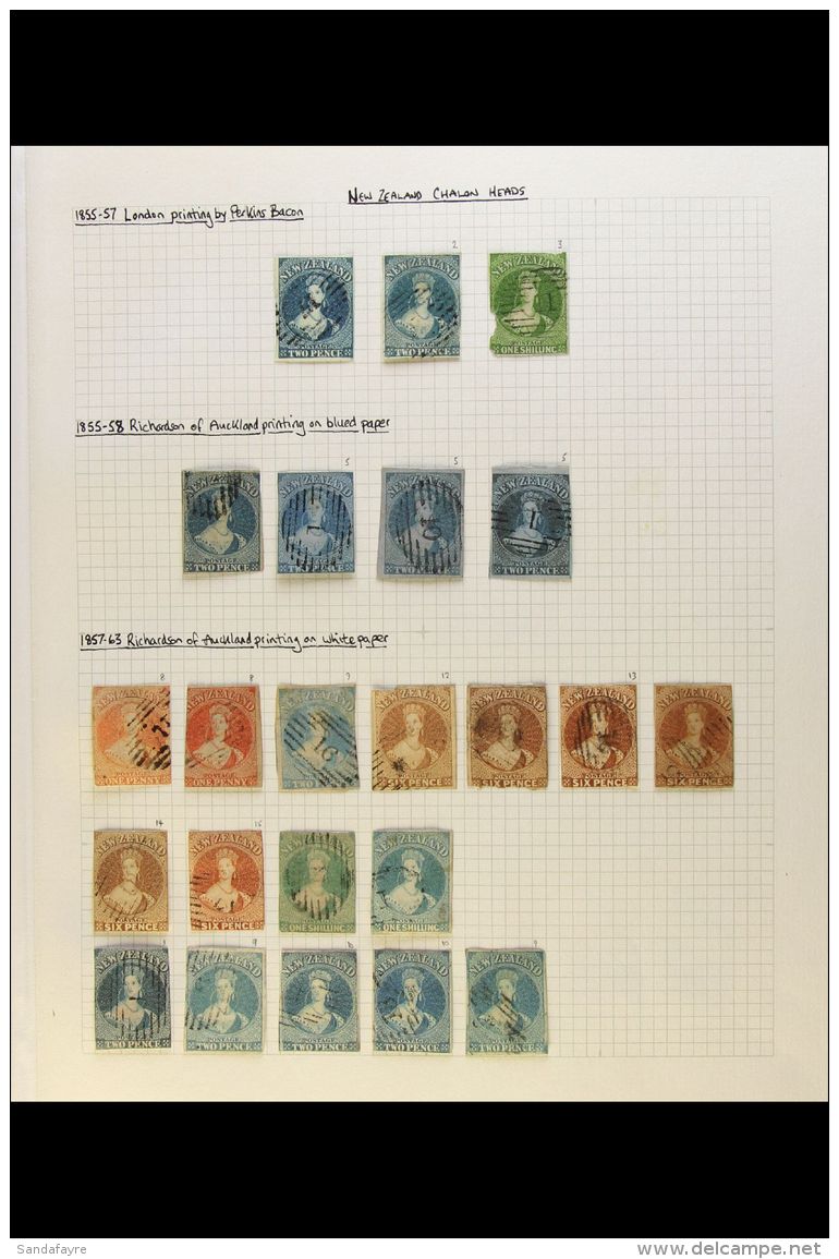 1855-64 CHALON IMPERFORATE ISSUES COLLECTION, CAT OVER &pound;22,000 ! Written Up On Pages, With 1855-57 London... - Andere & Zonder Classificatie