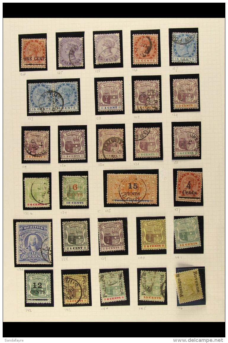 MESSY QV TO KGVI ACCUMULATION Of Stamps On Pages And Stockcards From Many Different Old Collections, Incl. Some... - Mauritius (...-1967)