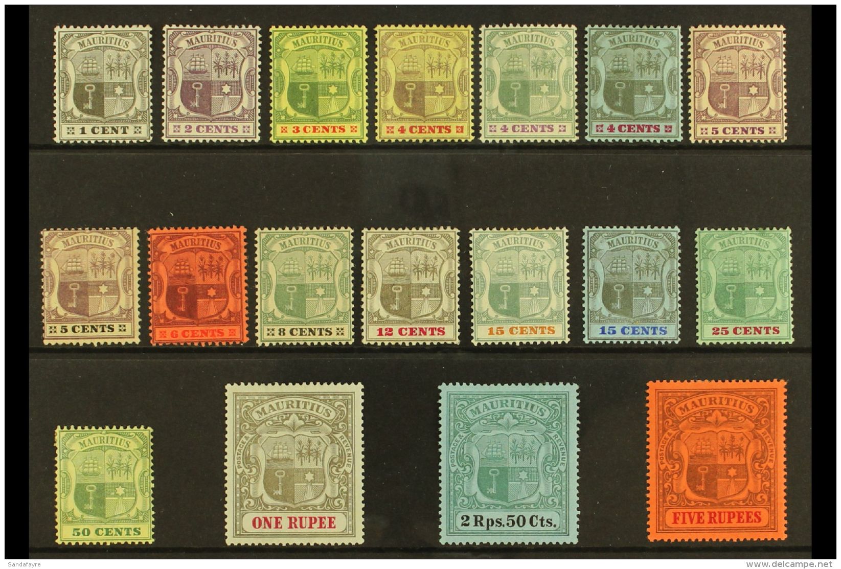 1900-1905 Arms Set, SG 138/55, Mint With Some Minor Imperfections On Lower Values (18 Stamps) For More Images,... - Mauritius (...-1967)
