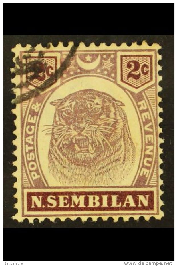 NEGRI SEMBILAN 1895-99 2c Dull Purple And Brown, SG 6, Very Fine Used. For More Images, Please Visit... - Andere & Zonder Classificatie