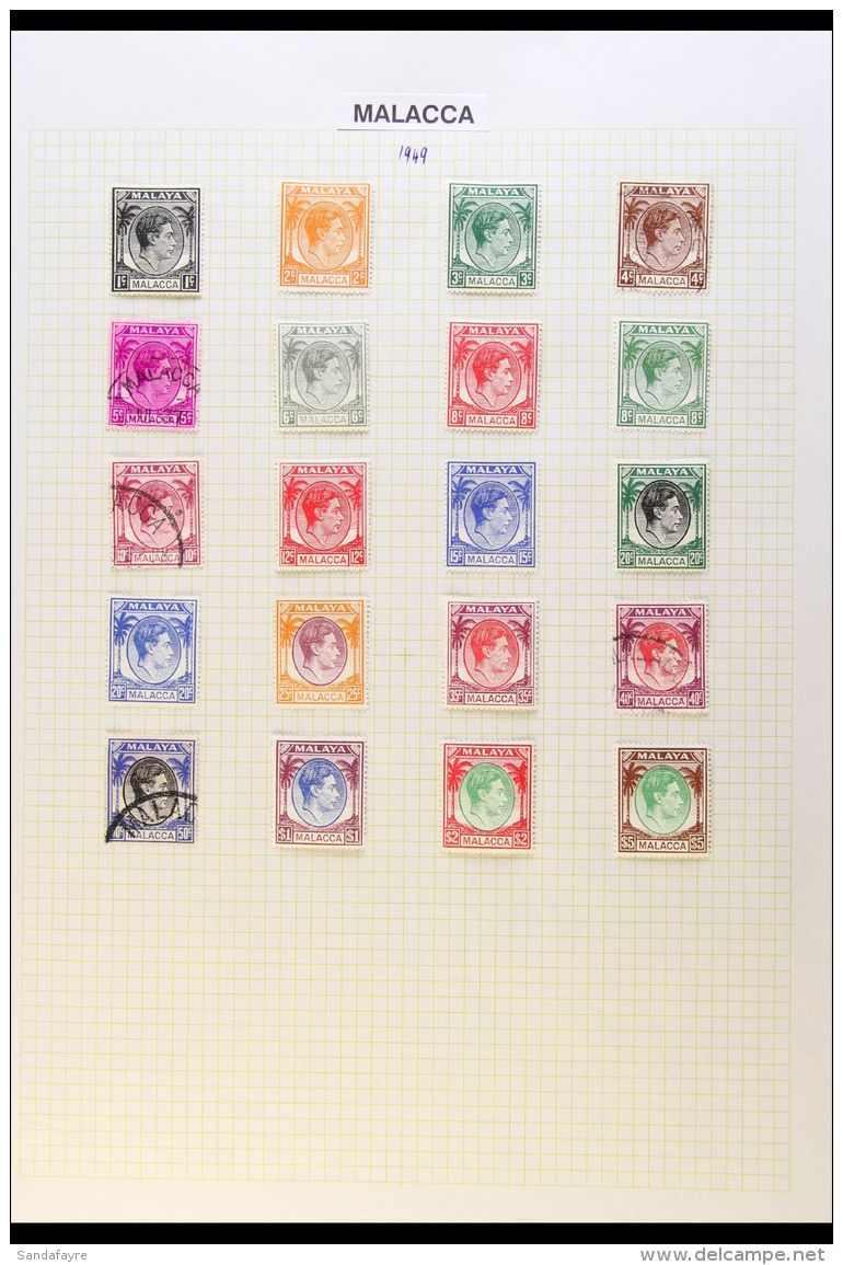 MALACCA 1948-1952 COMPLETE RUN, SG 1/21, Mostly Very Fine Mint (a Few Values Fine Used). Lovely! (26 Stamps) For... - Altri & Non Classificati