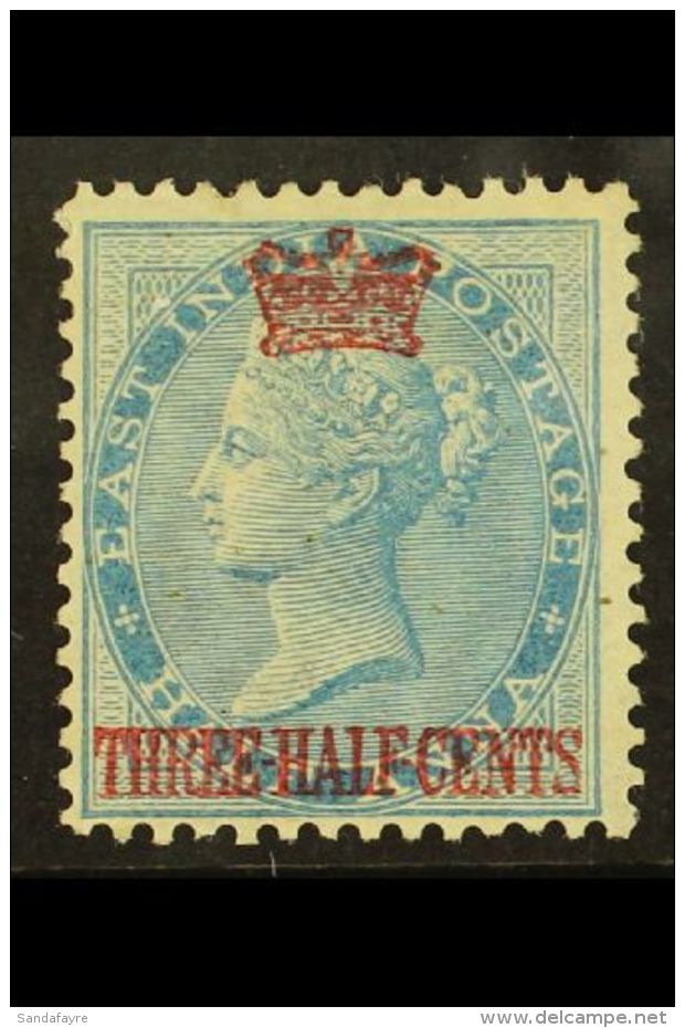 1867 1&frac12;c On &frac12;a Blue, SG 1, Lightly Hinged Mint. Lovely. For More Images, Please Visit... - Straits Settlements