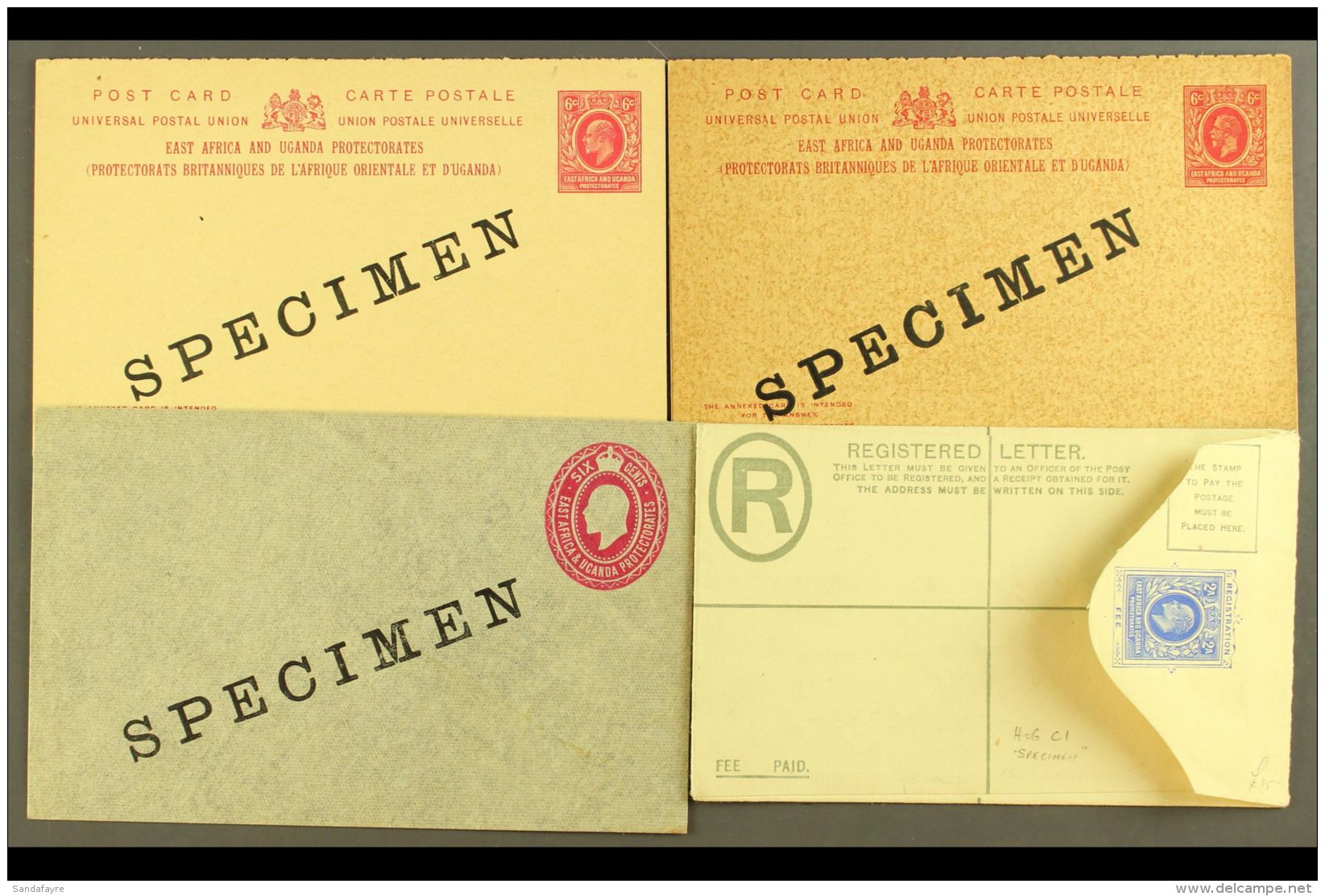 POSTAL STATIONERY "SPECIMEN" EXAMPLES. A Range Of "SPECIMEN" Overprints With Postcards 1907 6c + 6c, 1912 6c + 6c;... - Vide