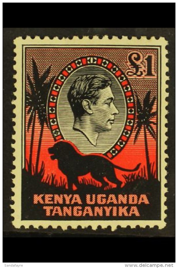 1938 &pound;1 Black And Red Perf. 11&frac34; X 13, SG 150, Fine Mint. For More Images, Please Visit... - Vide