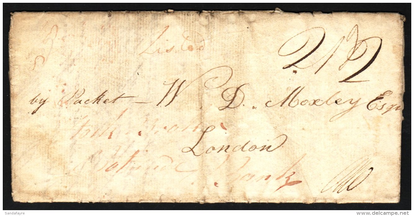 1817 (May) Entire Letter From Spanish Town To London, Showing Fair Strike Of "SPANISHTOWN/JA" And London Arrival... - Giamaica (...-1961)