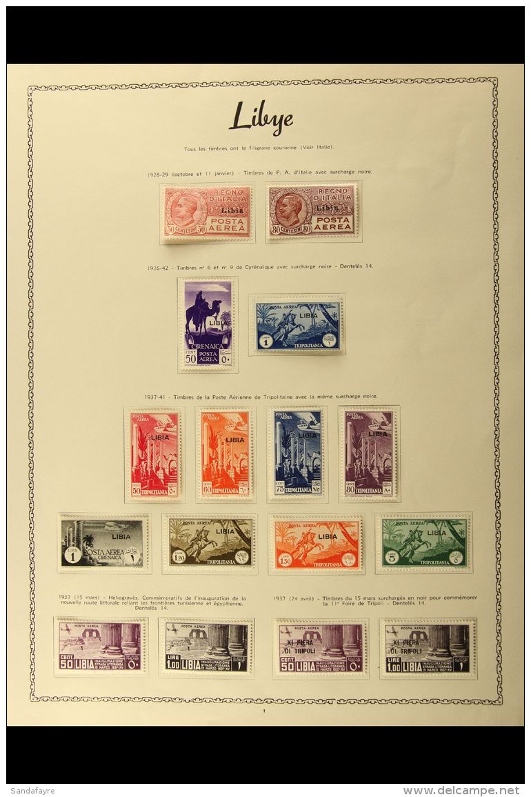LIBYA 1928-41 Fine Mint Air Post Stamps Collection On Printed Album Pages, Includes 1928-29 50c And 80c, 1937-41... - Andere & Zonder Classificatie