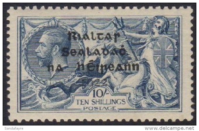 1922 10s Dull Grey Blue, Ovpt On Seahorse, SG.21, Very Fine Mint. For More Images, Please Visit... - Other & Unclassified
