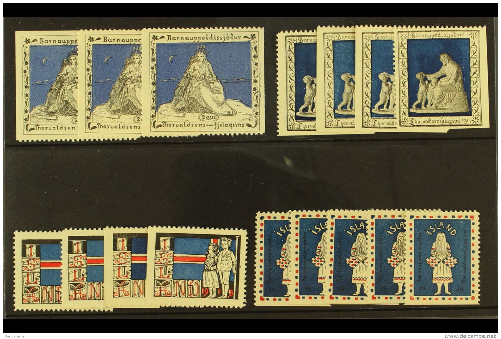 CHRISTMAS SEALS 1913-1916 Very Fine Mint Selection With Light Duplication, Comprising 1913 (x3), 1914 (x4), 1915... - Andere & Zonder Classificatie