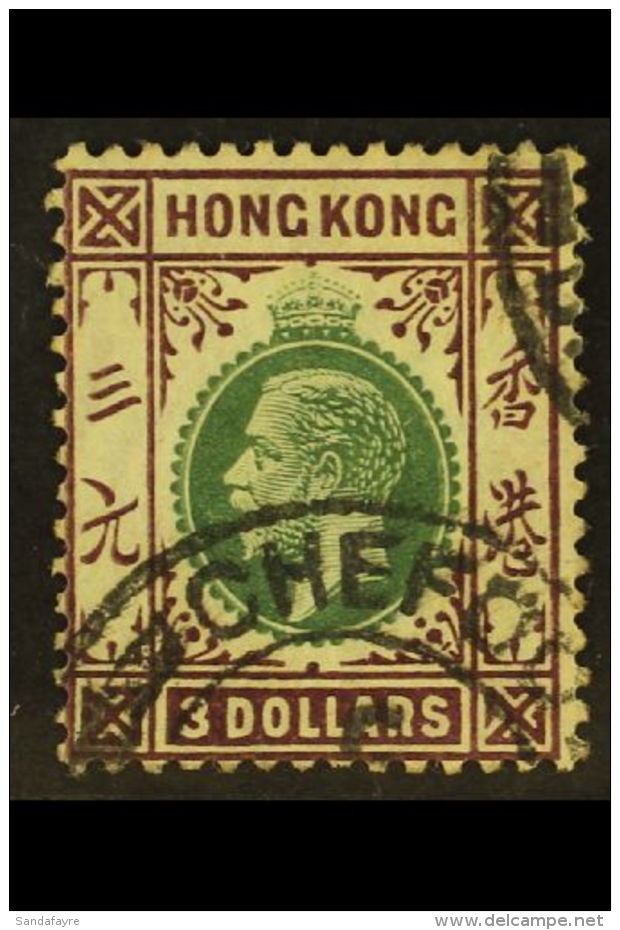 CHEFOO 1912 $3 Green And Purple, SG Z309, Very Fine Used With Neat Chefoo Cds Cancel. For More Images, Please... - Andere & Zonder Classificatie