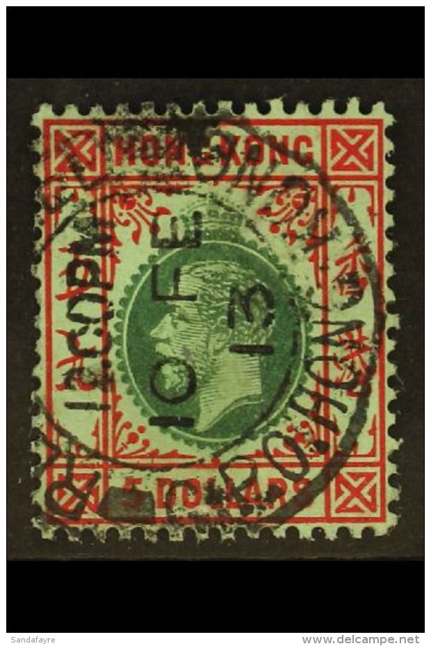 1912 $5 Green And Red On Green Paper, Geo V, SG 115, Very Fine Used With Neat Registered Cancel. For More Images,... - Andere & Zonder Classificatie