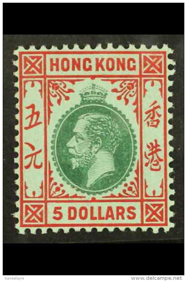 1912 $5 Green And Red / Green, SG 115, Superb Lightly Hinged Mint. For More Images, Please Visit... - Andere & Zonder Classificatie