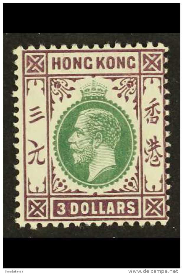 1912 $3 Green And Purple, SG 114, Fine Lightly Hinged Mint. For More Images, Please Visit... - Andere & Zonder Classificatie
