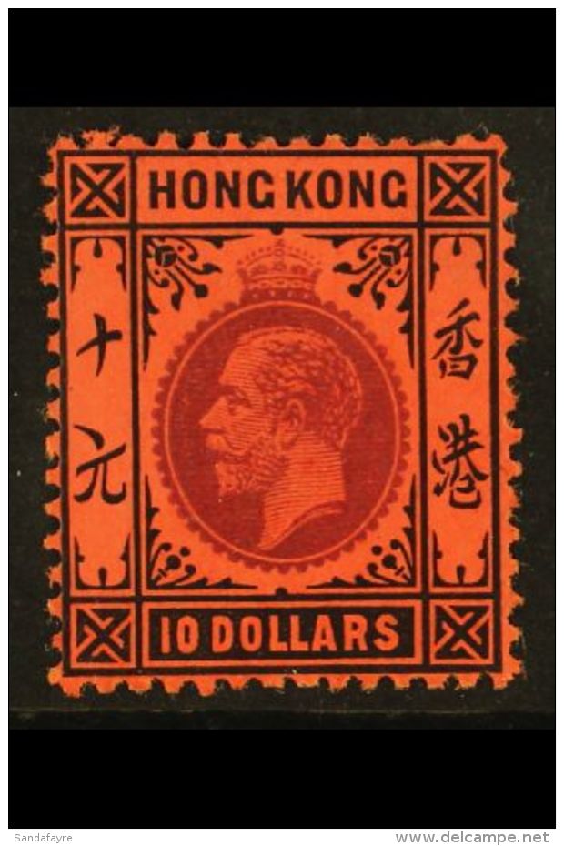 1912 $10 Purple And Black On Red, Geo V, SG 116, Fine And Fresh Mint, One Shortish Perf At Top. For More Images,... - Andere & Zonder Classificatie