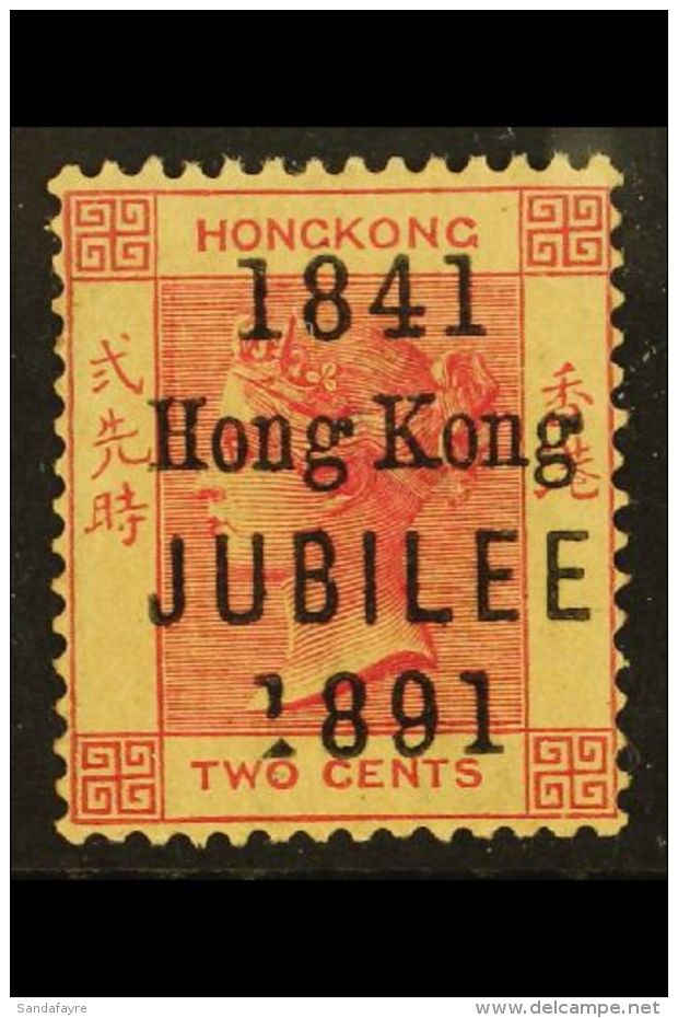 1891 2c Carmine Jubilee, Variety "broken 1 In 1891", SG 51c, Good Mint, Lightly  Toned Gum. Rare Stamp. For More... - Andere & Zonder Classificatie